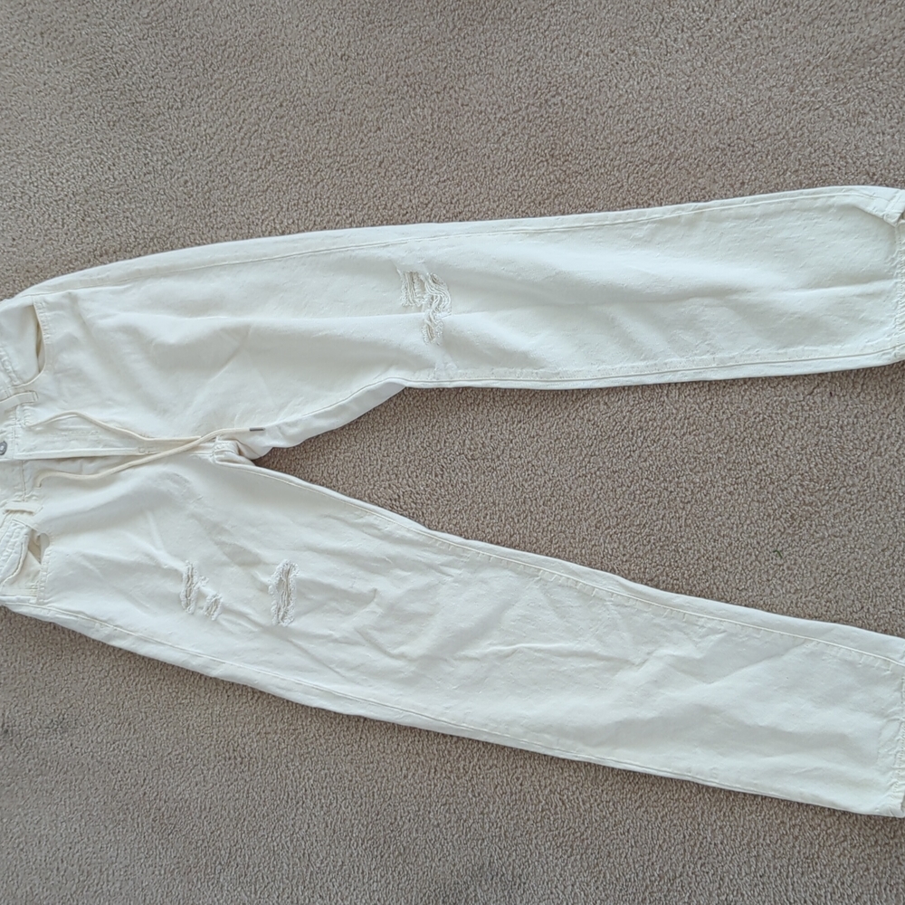 White Drawstring Jeans - Picture 2 of 2